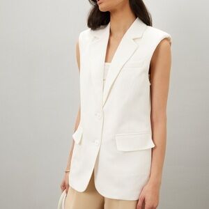 Endless Rose Linen Oversized Vest Blazer